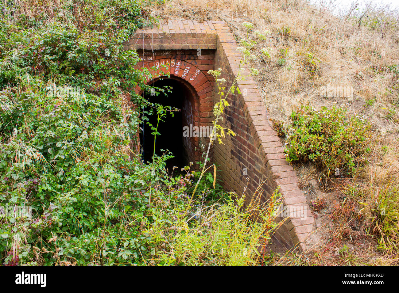Entrée du tunnel abandonné à Fort Point, San Francisco, Californie Banque D'Images