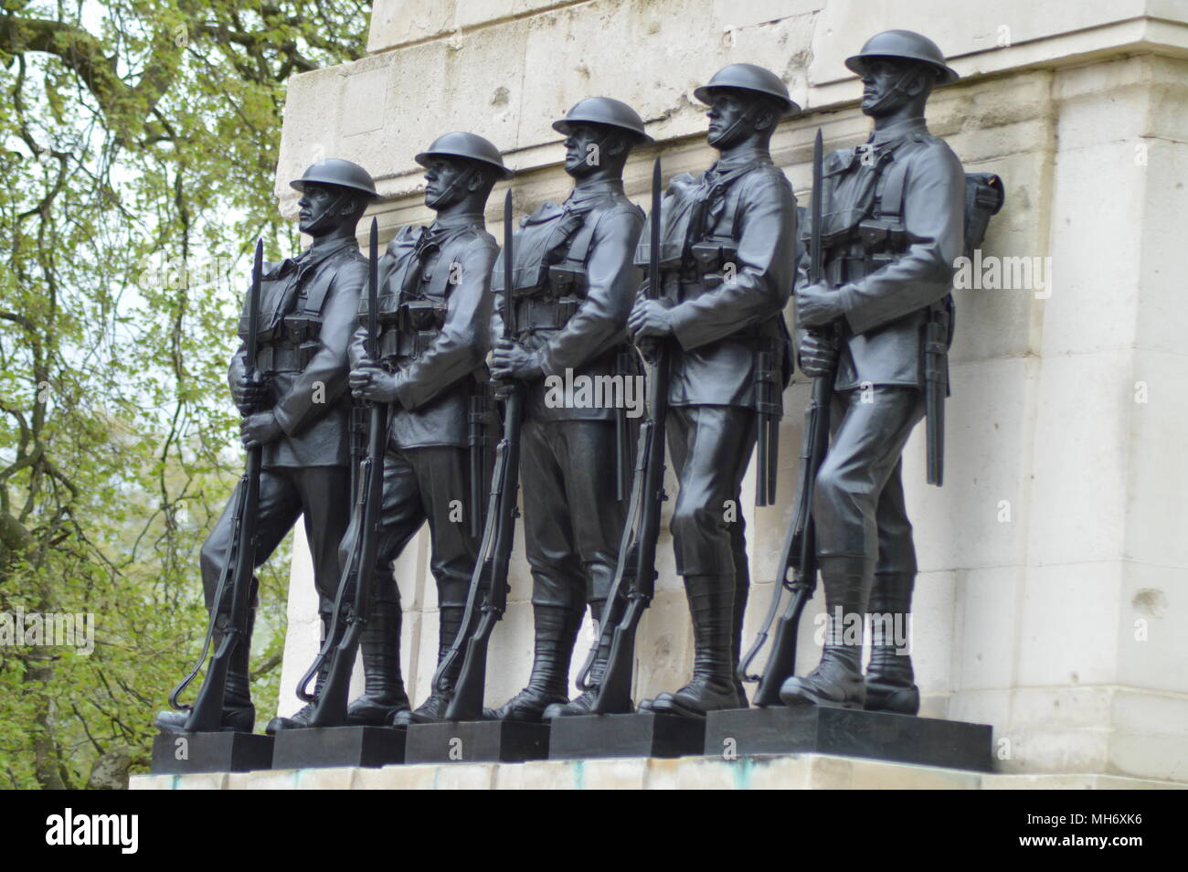 Le Scots Guards Memorial Service - Horse Guards Parade Banque D'Images