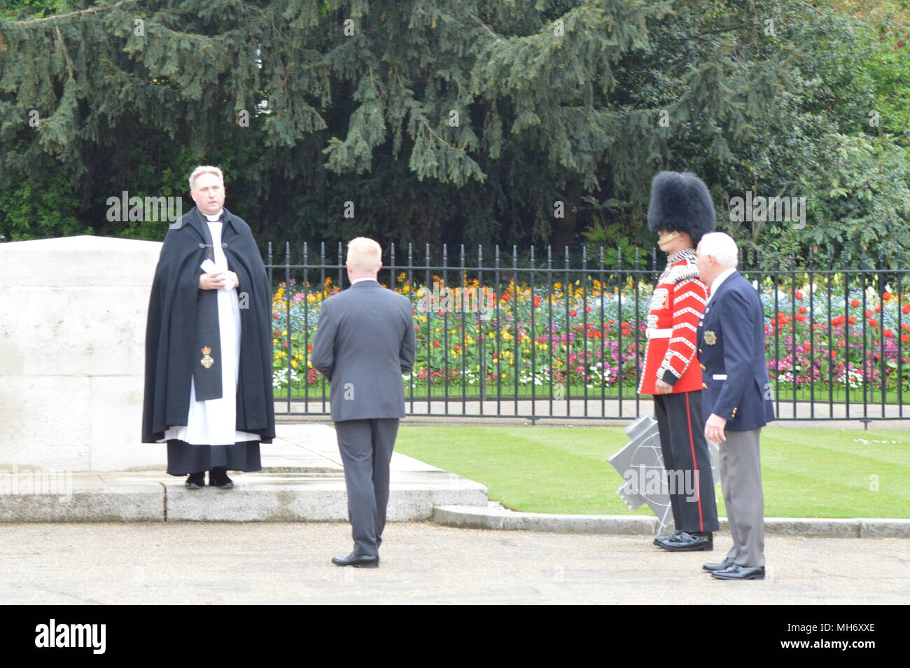 Le Scots Guards Memorial Service - Horse Guards Parade Banque D'Images