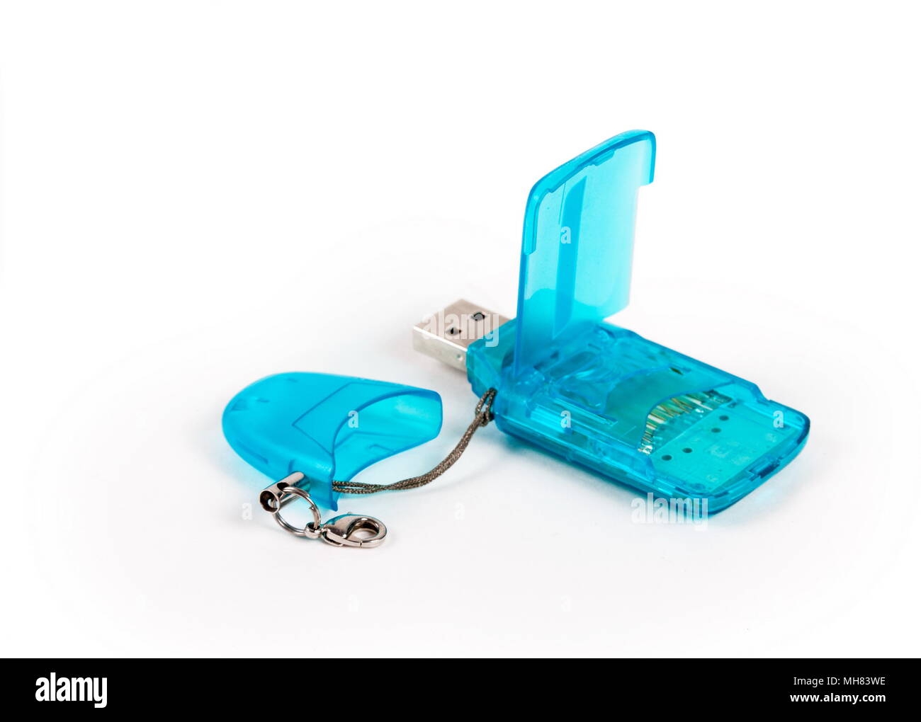 Adaptateur de carte SD isolated on white Banque D'Images