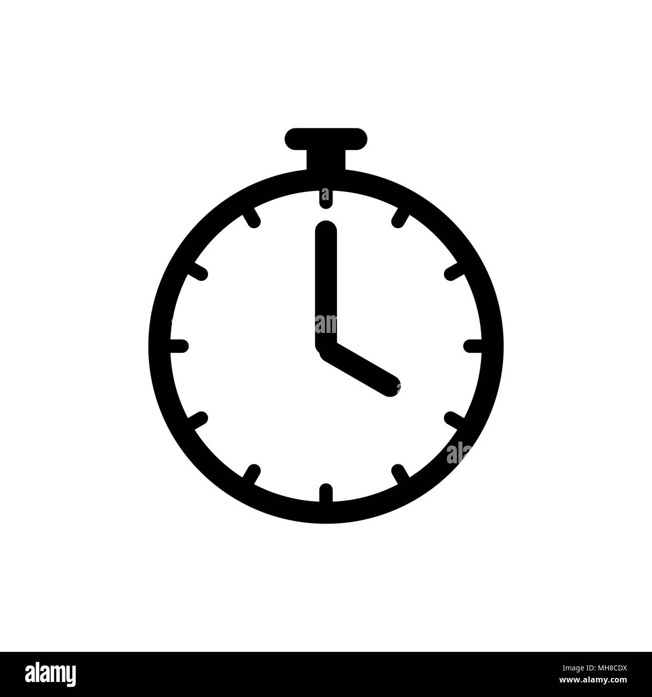 Icône de l'horloge minuterie simple interface utilisateur de l'illustration. Illustration de Vecteur