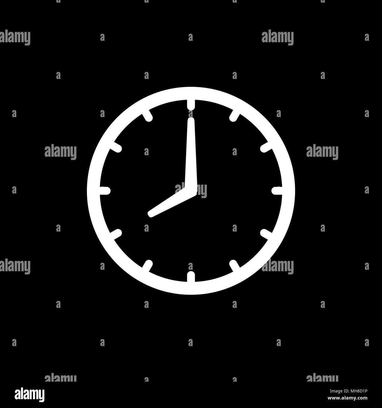 Icône de l'horloge minuterie simple interface utilisateur de l'illustration. Illustration de Vecteur