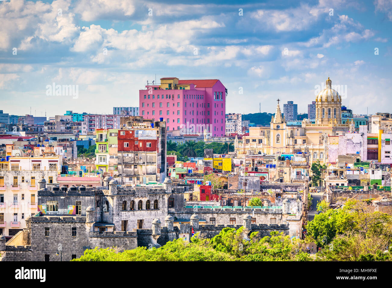 La Havane, Cuba le centre-ville. Banque D'Images
