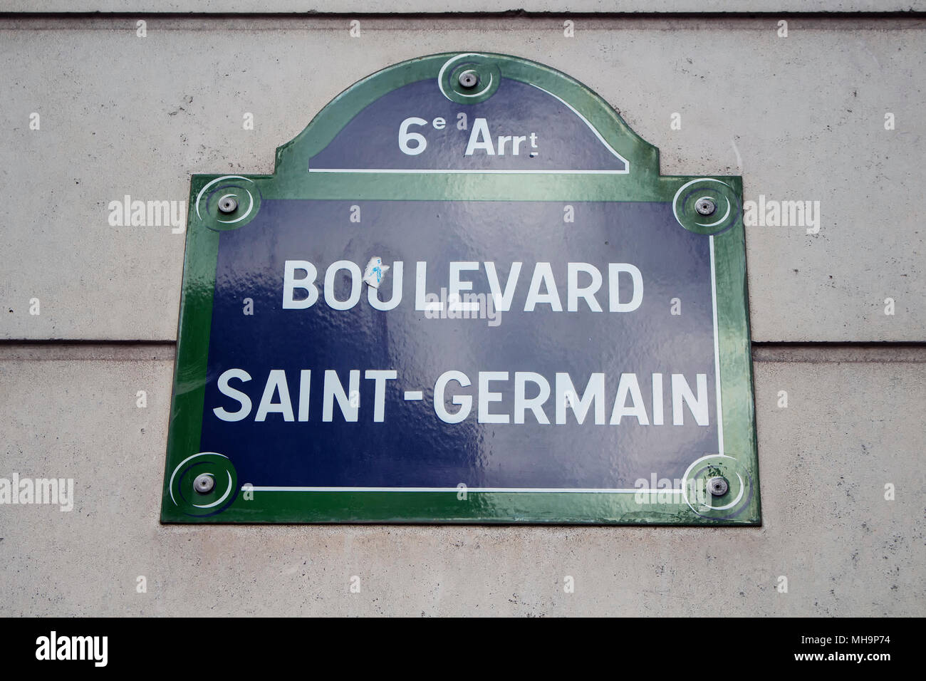 Panneau de signalisation bleu paris Banque de photographies et d’images ...