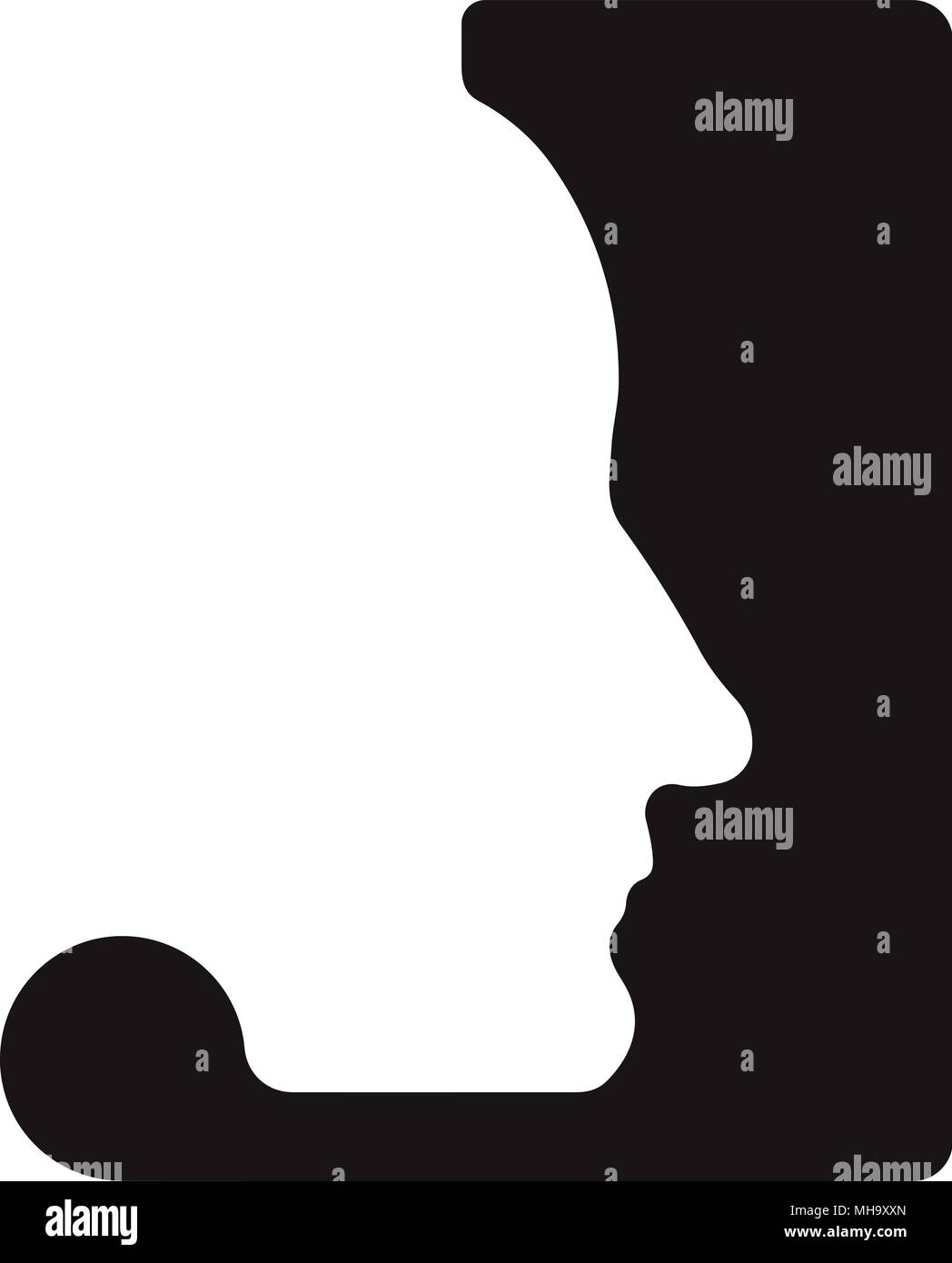 J j - logotype Logo anglais font majuscule - des visages de cyborg robots, pour la science, thème de l'ordinateur etc, style rétro. Illustration de Vecteur