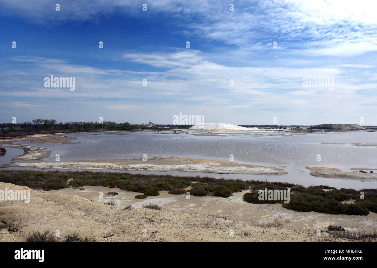 Salin-de-Giraud en Camargue les marais salants France Banque D'Images