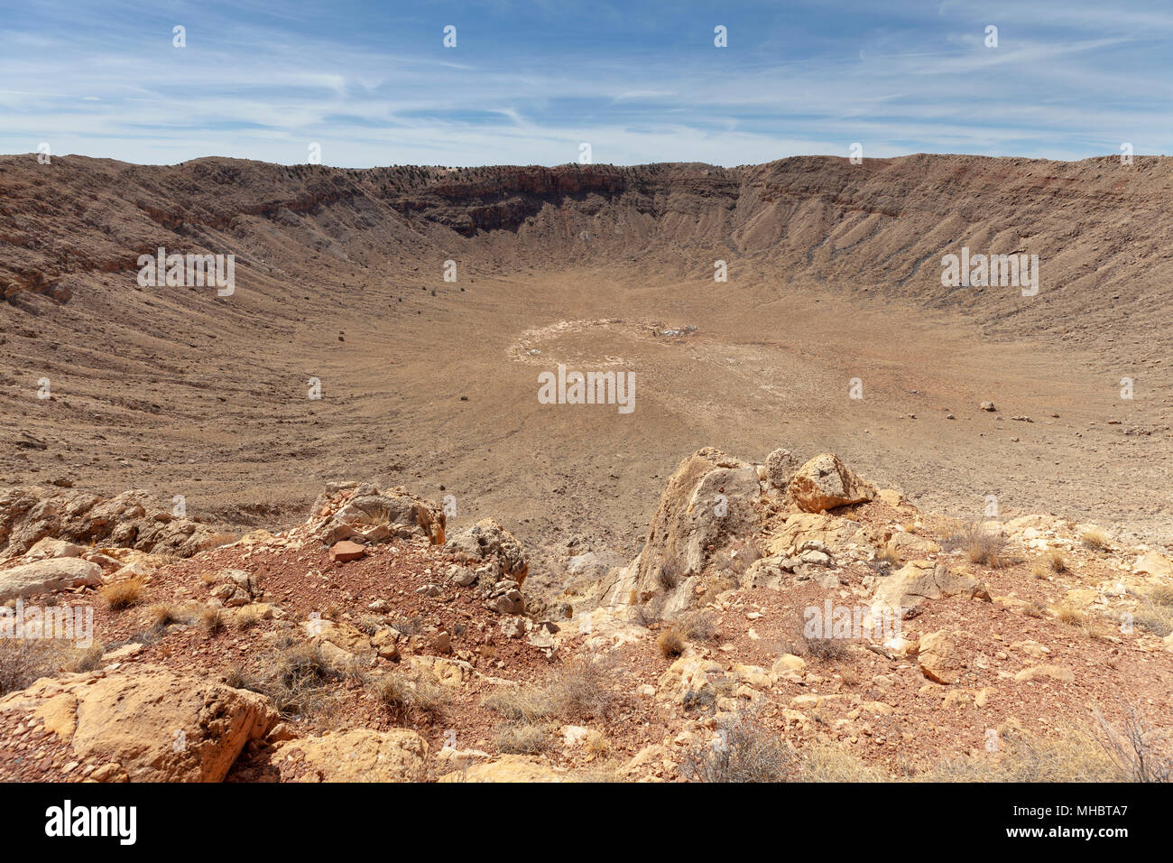 Meteor Impact Crater Banque D'Images