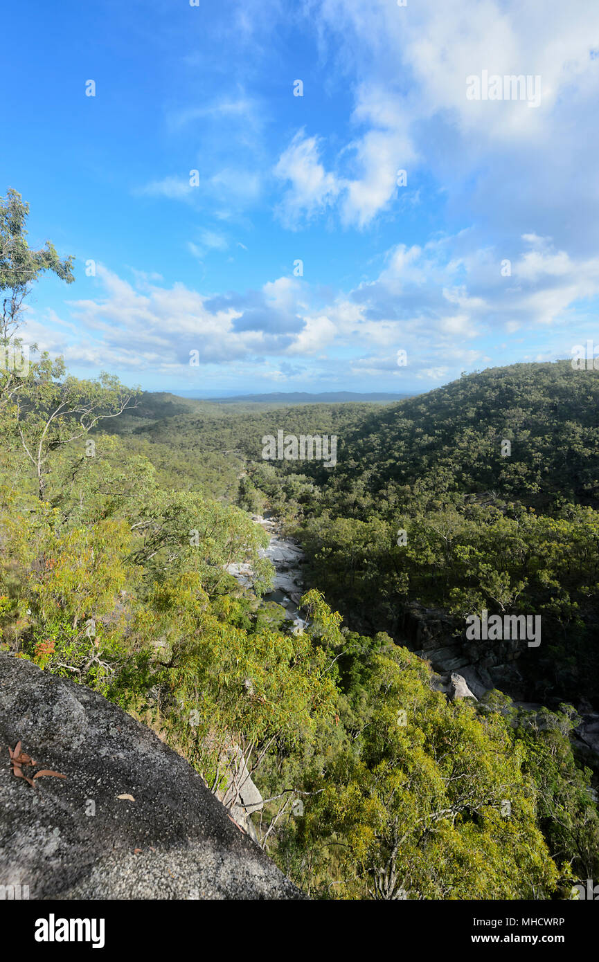 Vue panoramique sur la vallée de Davies Creek Falls vu de l'affût, Davies Creek National Park près de Mareeba, Far North Queensland, Queensland, Australie, FNQ Banque D'Images