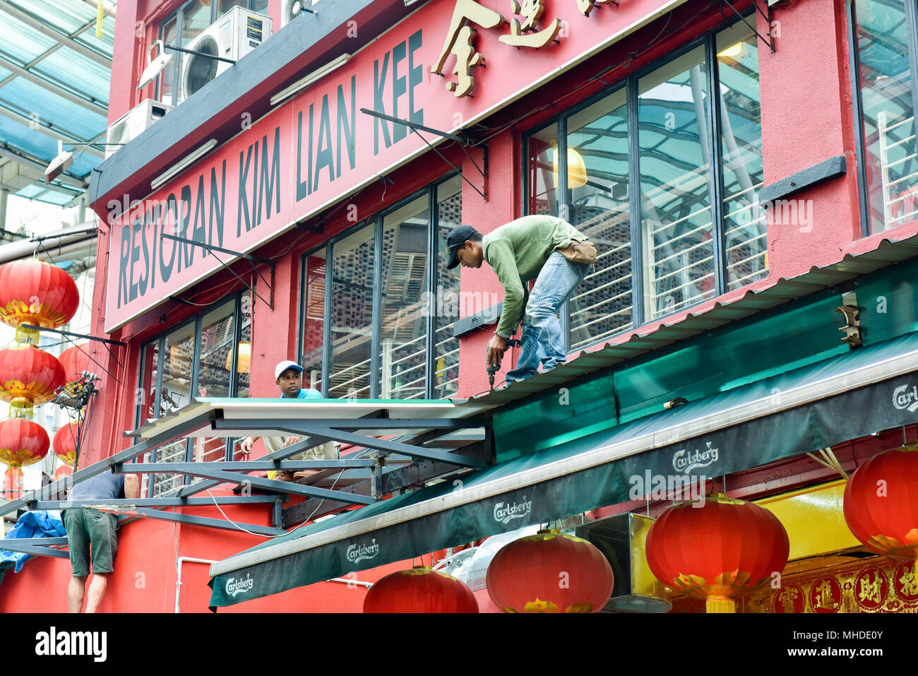Rénovations dans Chinatown Kuala Lumpur Banque D'Images