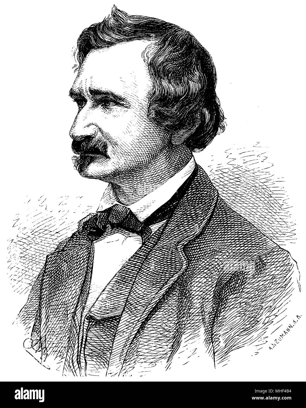 Bernhard von Cotta (né le 24 octobre 1808, est décédé le 14 septembre 1879), A.N. u. A.N[eumann XA] Banque D'Images
