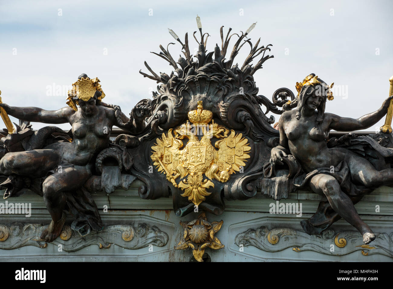 Pont Alexandre III à Paris, France Banque D'Images