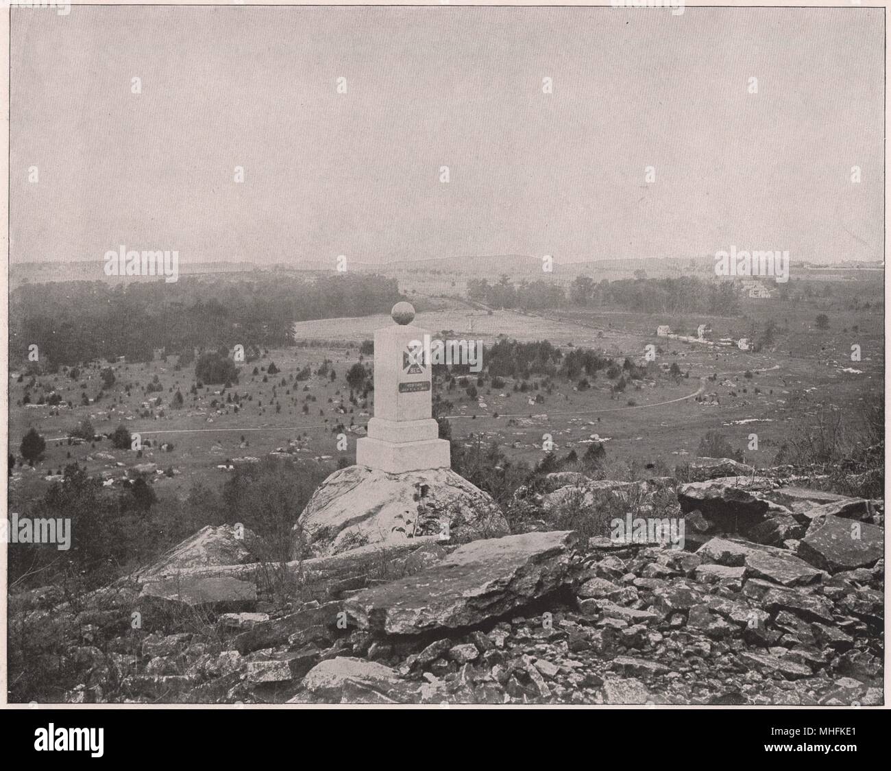 Champ de bataille de Gettysburg, Pennsylvanie - Nous sommes ici sur terre consacrée Banque D'Images