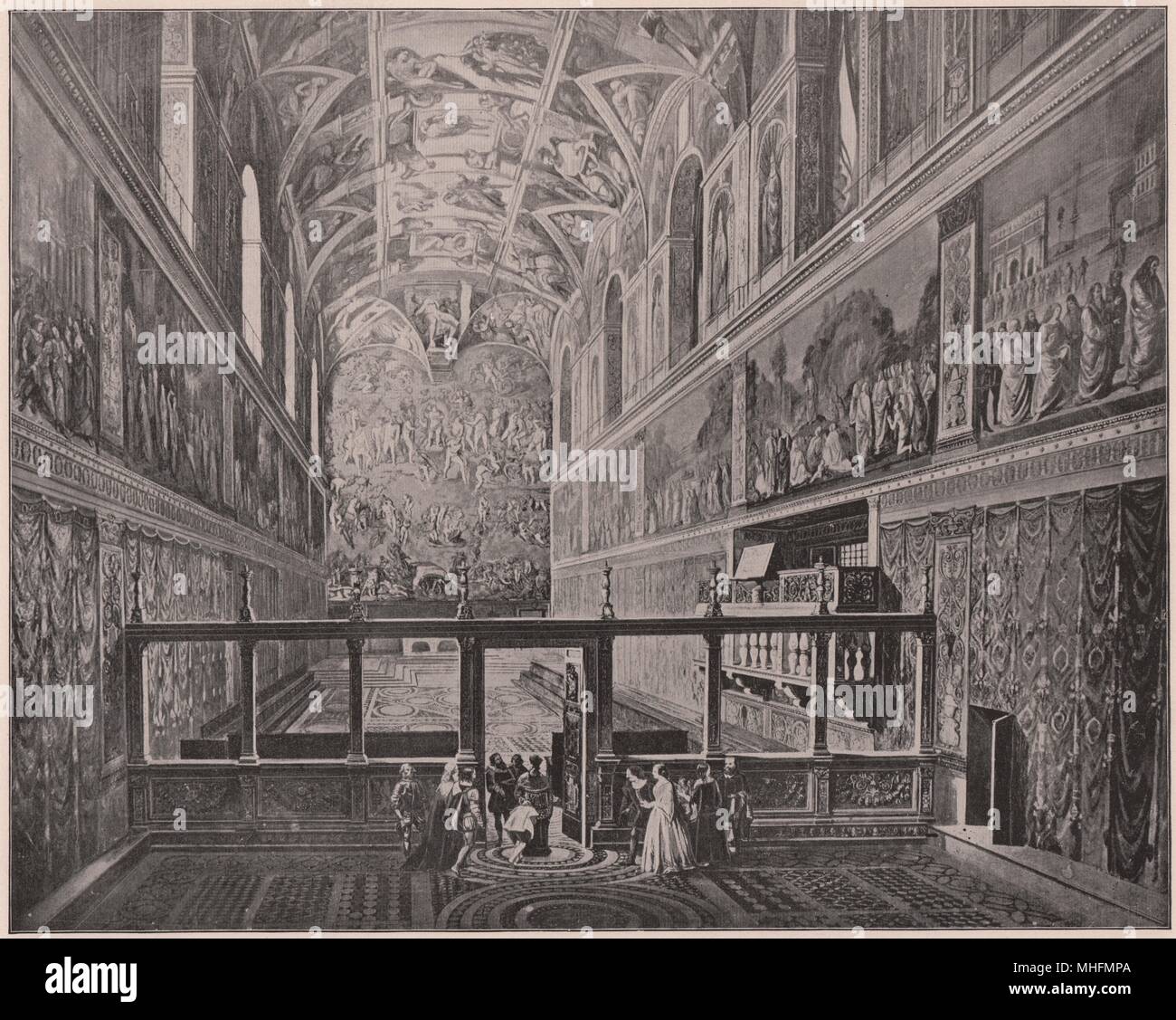 Chapelle Sixtine, Vatican, Rome Banque D'Images