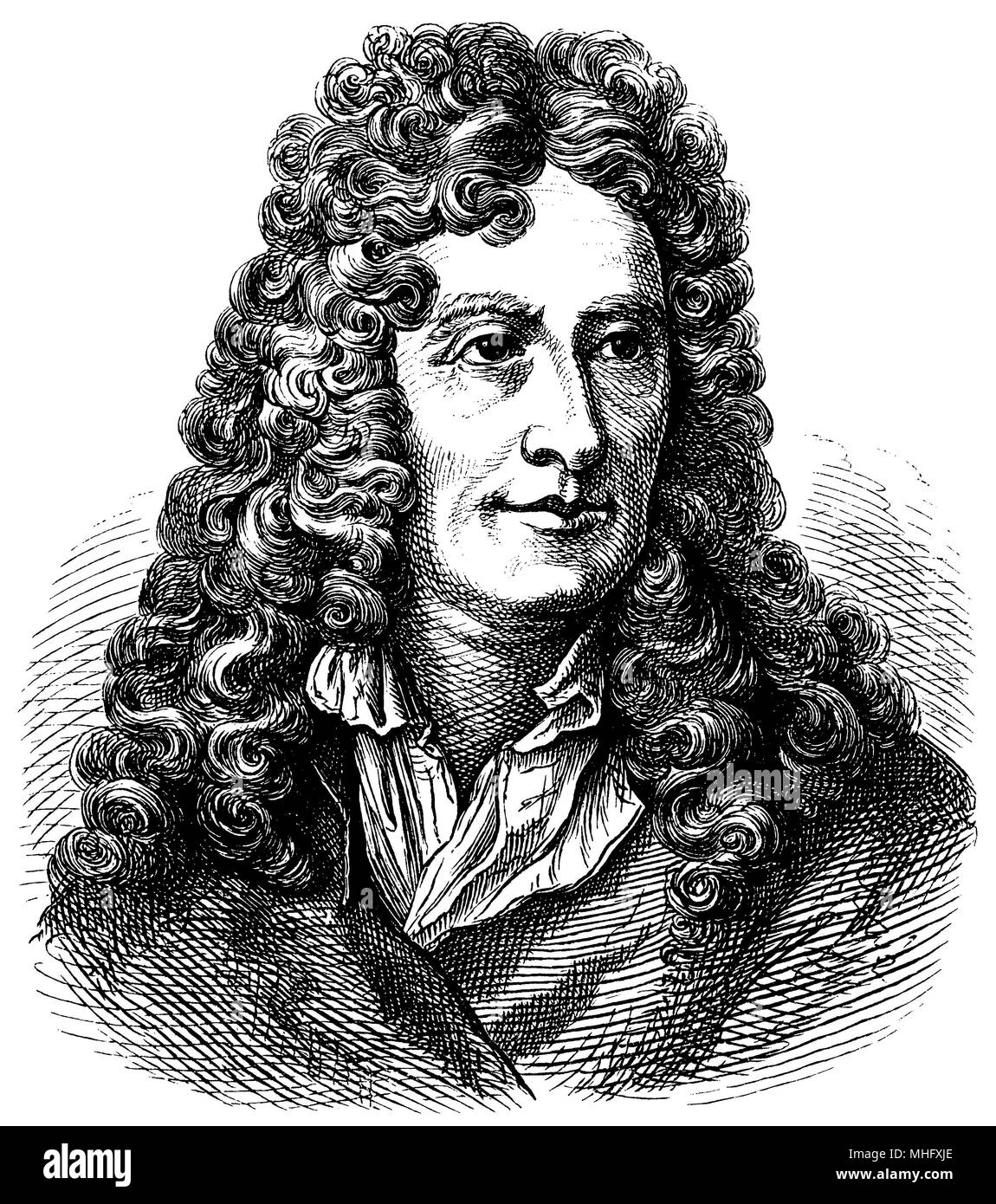 Nicolas Boileau Despréaux - (né le 1 novembre 1636 , décédé le 13 mars, 1711 ), Banque D'Images