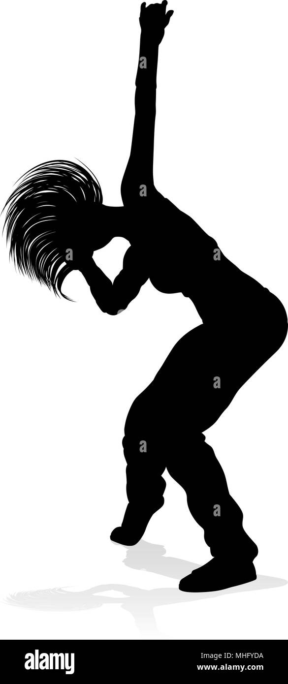 Street Dance Dancer Silhouette Illustration de Vecteur