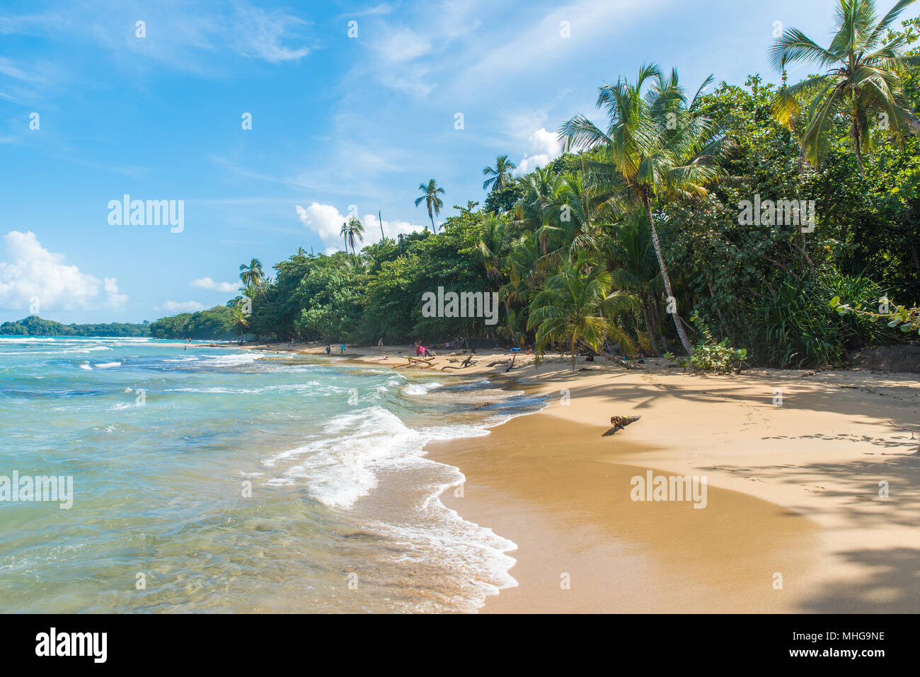 Playa Chiquita - plage sauvage à proximité de Puerto Viejo, Costa Rica Banque D'Images