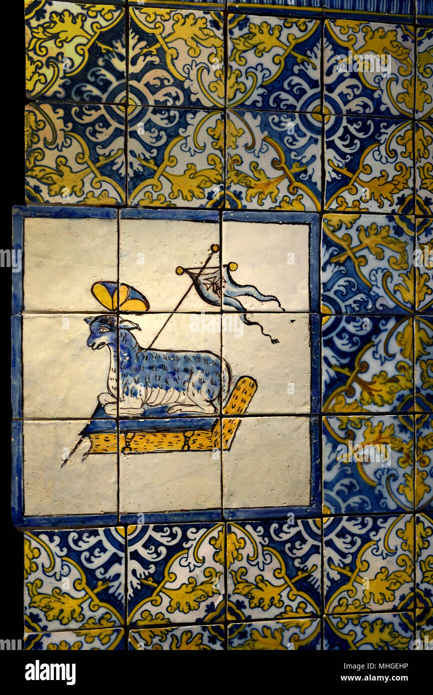 18ème siècle Musée de Lisbonne. Musée de l'Azulejo portugais Banque D'Images