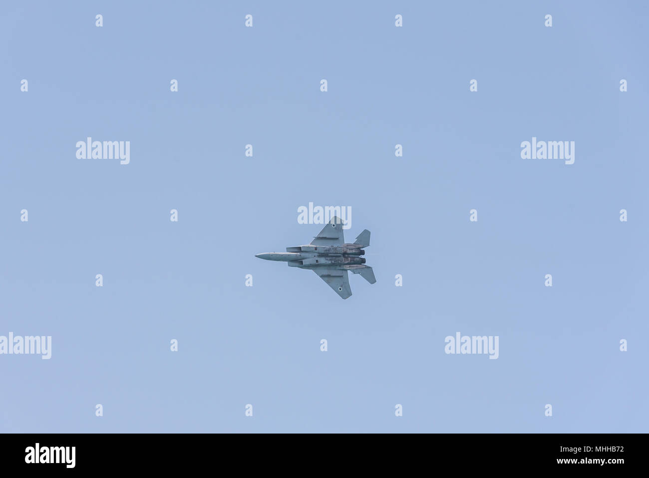 Israël, Tel Aviv - 19 Avril 2018 : Célébration du 70e jour de l'indépendance d'Israël - Yom Ha'atsmaout - airshow de de l'air israélienne - McD Banque D'Images