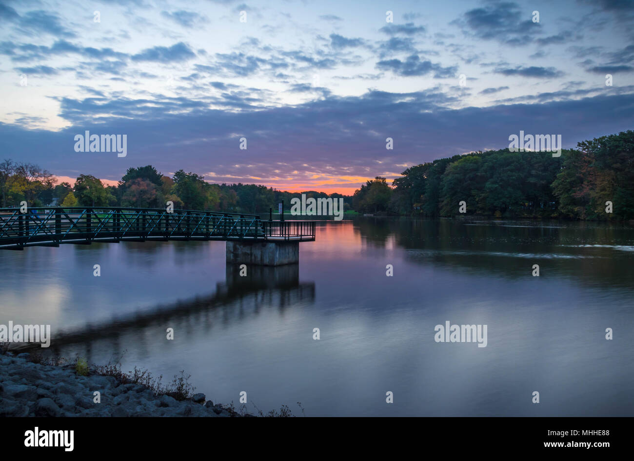 Dans le lac Vert, Orchard Park NY Banque D'Images