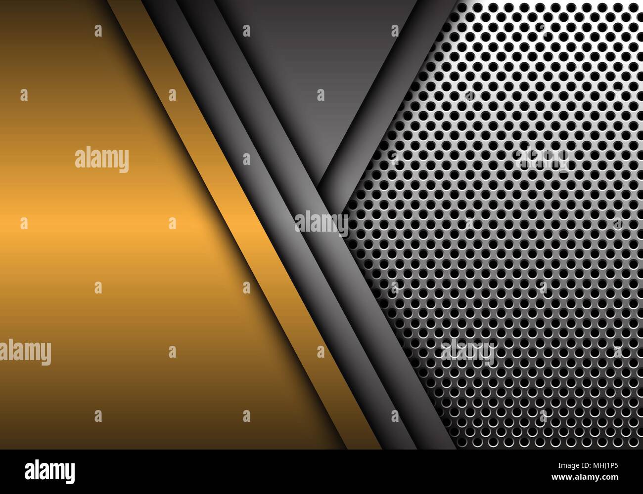 Or Abstract metal gris se superposent dans l'engrènement cercle moderne design futuristic background vector illustration. Illustration de Vecteur