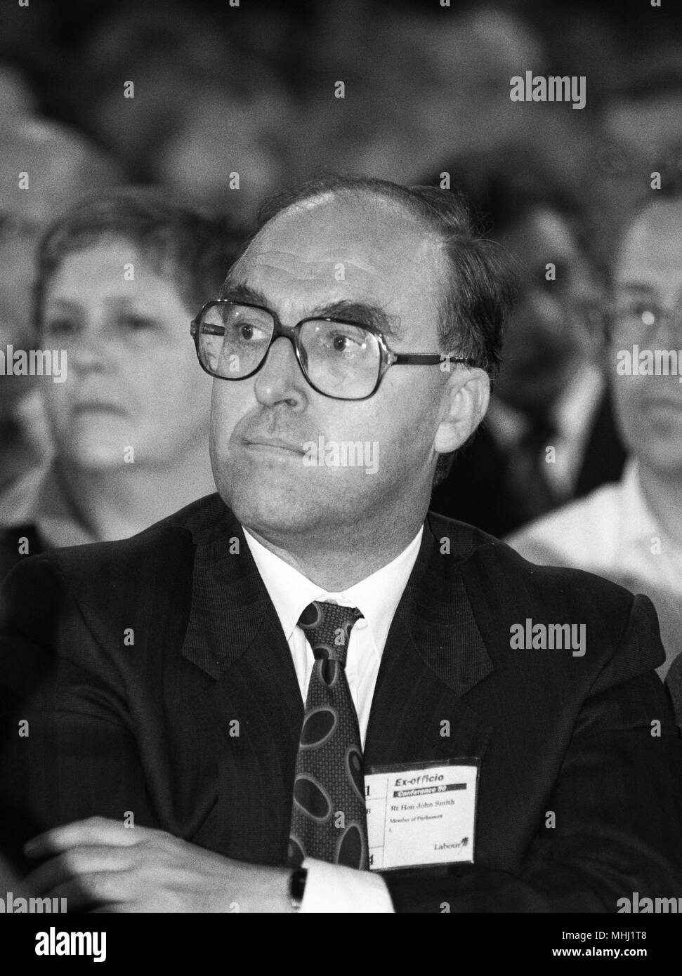 Conférence annuelle du Parti travailliste John Smith 1990 photo de DAVID BAGNALL Banque D'Images