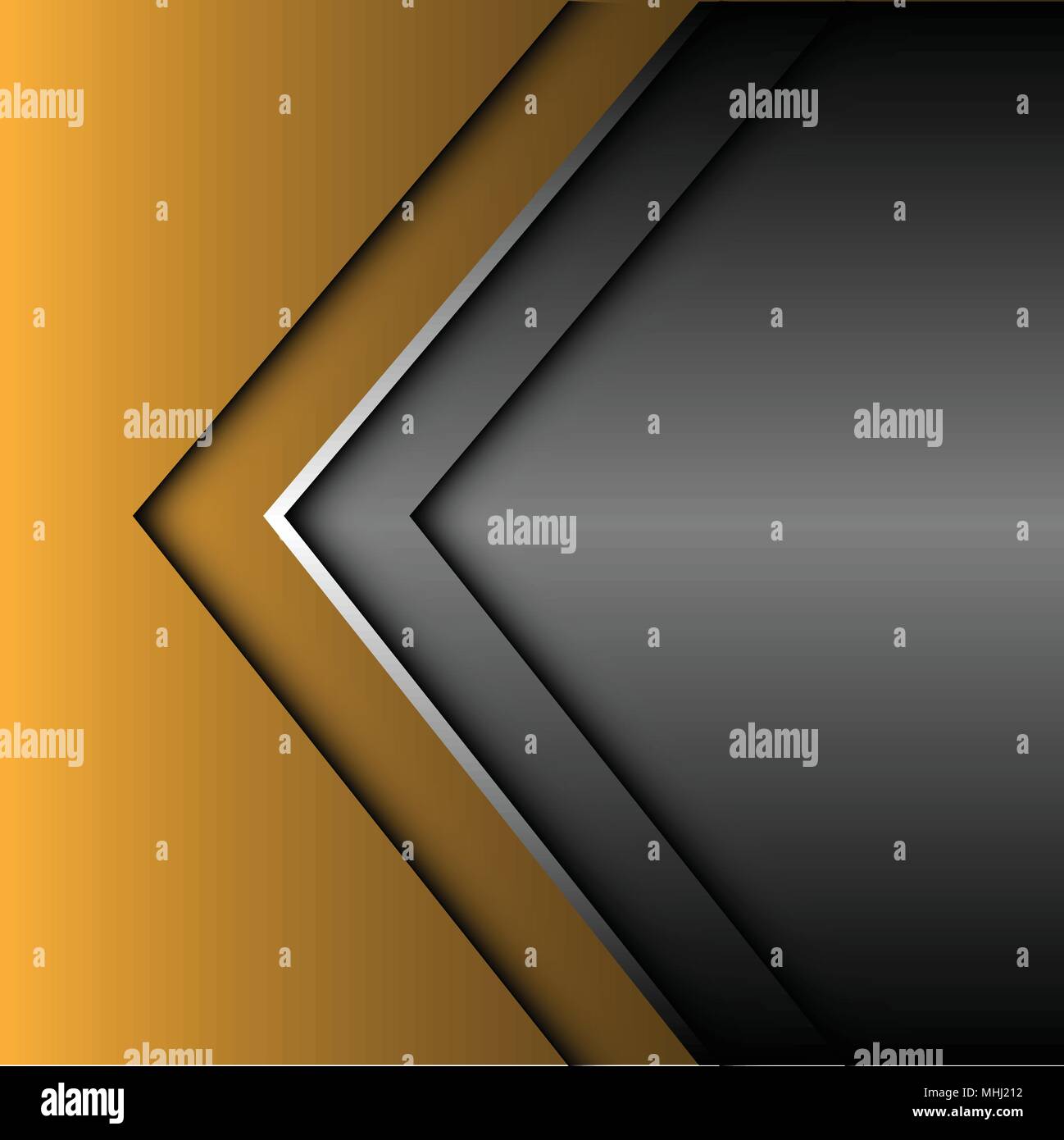Argent gris jaune abstrait moderne design flèche futuristic background vector illustration. Illustration de Vecteur