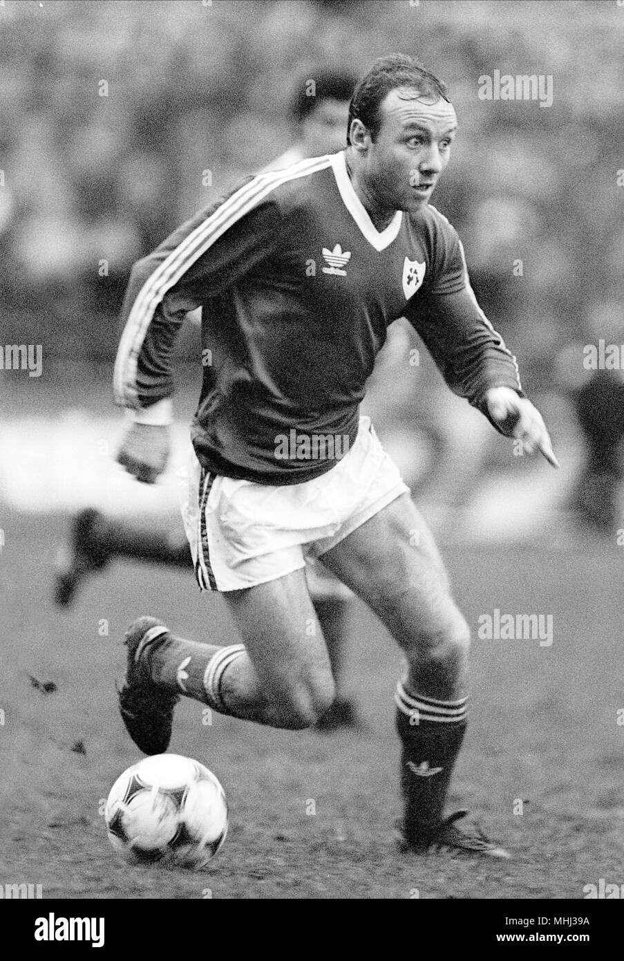 DAVID LANGAN EIRE & OXFORD UNITED FC 16 mars 1986 Banque D'Images