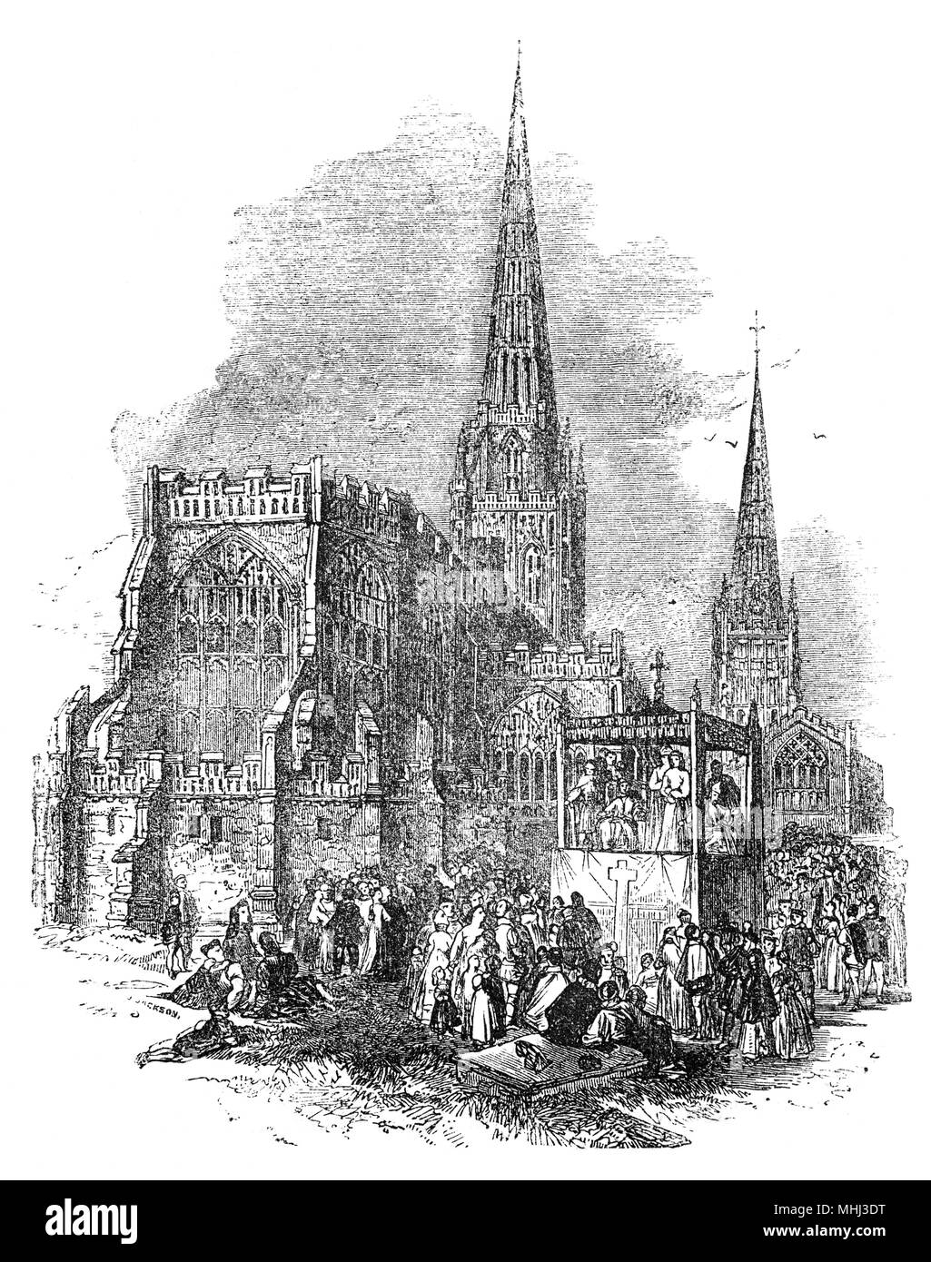 Le mystère de Coventry Coventry joue, ou Corpus Christi Pageants, sont un cycle de pièces constituant un mystère médiéval à Coventry, West Midlands, Angleterre. Ils ont d'abord enregistré en 1392-3, et a continué pendant près de deux siècles. Le jeune Shakespeare peut avoir été témoin avant qu'ils ont finalement été supprimée en 1579. Dans sa forme la plus complète qu'ils représentaient une dizaine de pièces de théâtre sur les thèmes du Nouveau Testament. Banque D'Images