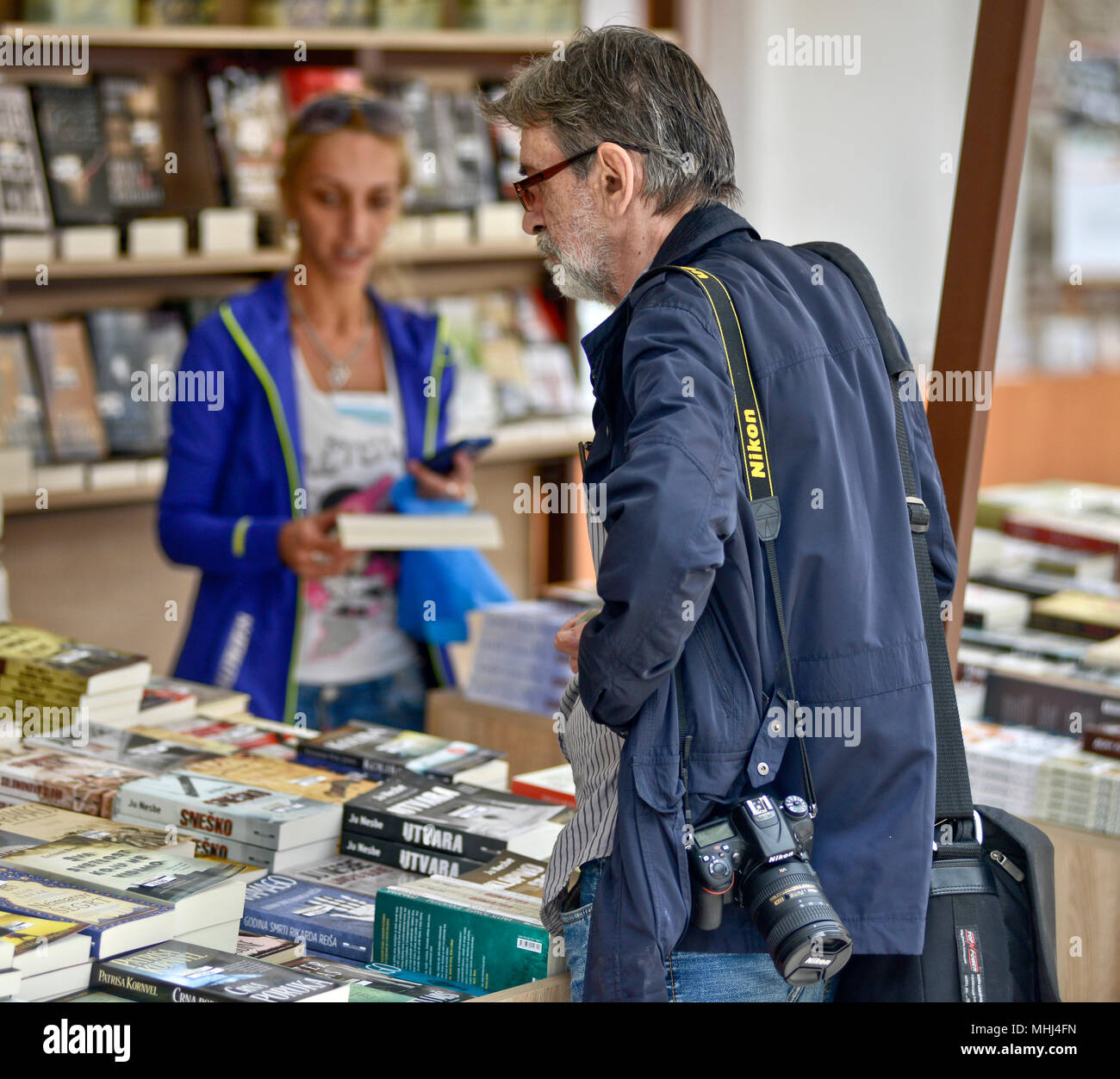 Premier Salon du livre Andricgrad, Visegrad, Bosnie et Herzégovine Banque D'Images
