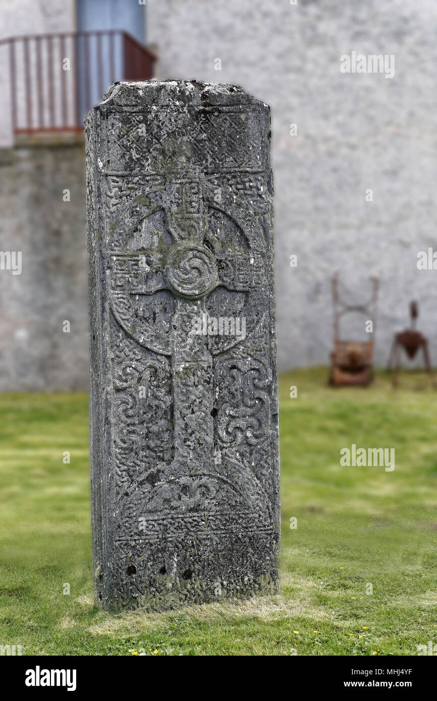 Le Farr Stone à Strathnaver Museum Banque D'Images