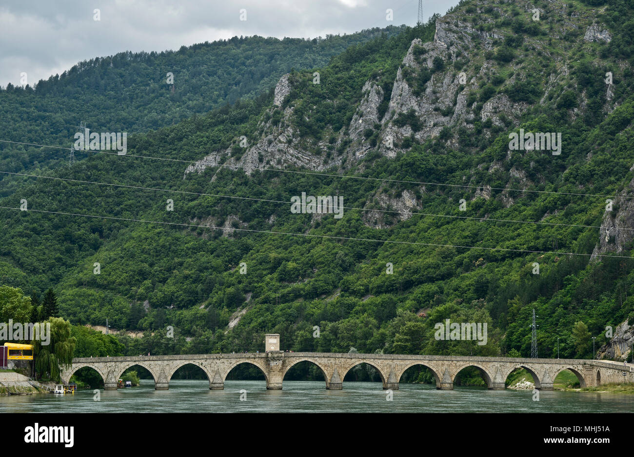 Mehmed Paša Sokolović Bridge, Visegrad, Bosnie et Herzégovine Banque D'Images