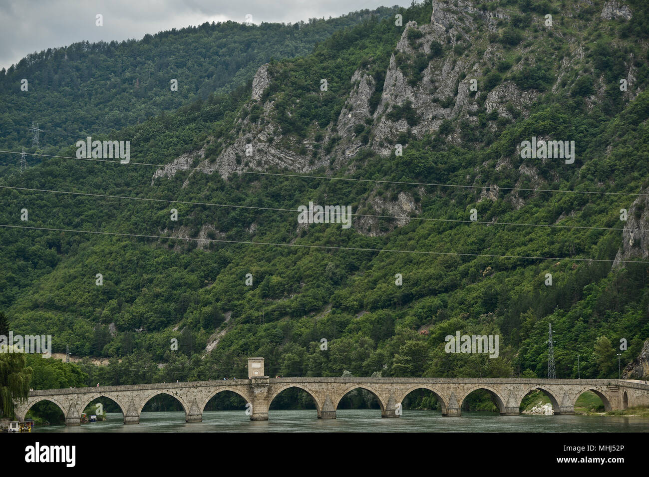 Mehmed Paša Sokolović Bridge, Visegrad, Bosnie et Herzégovine Banque D'Images