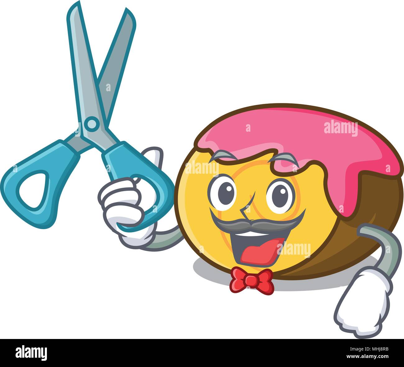 Coiffure swiss roll cartoon caractère Illustration de Vecteur