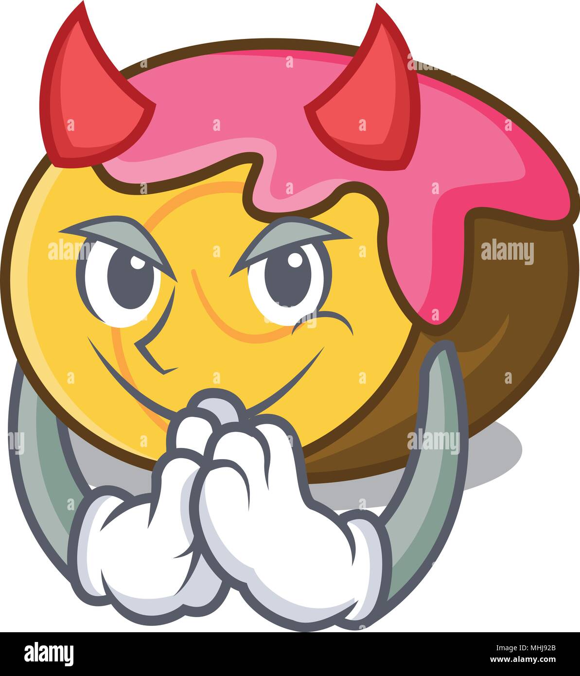 Devil swiss roll mascot cartoon Illustration de Vecteur