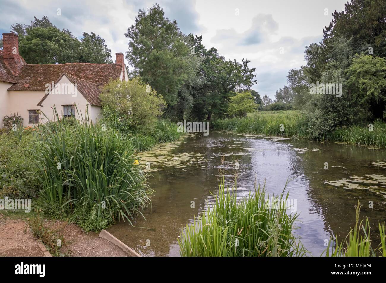 Le Hay Wain (John Constable) à proximité de prises de Flatford 2017 Banque D'Images