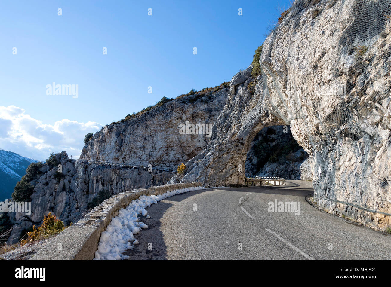 Route de montagne de Haute Provence en France Banque D'Images