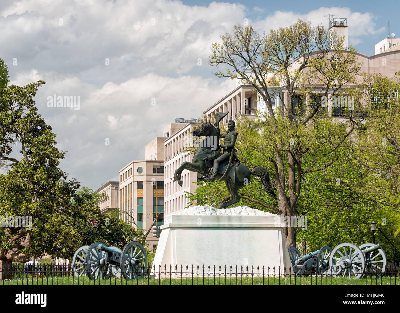 Statue General Jackson à Washington DC Banque D'Images