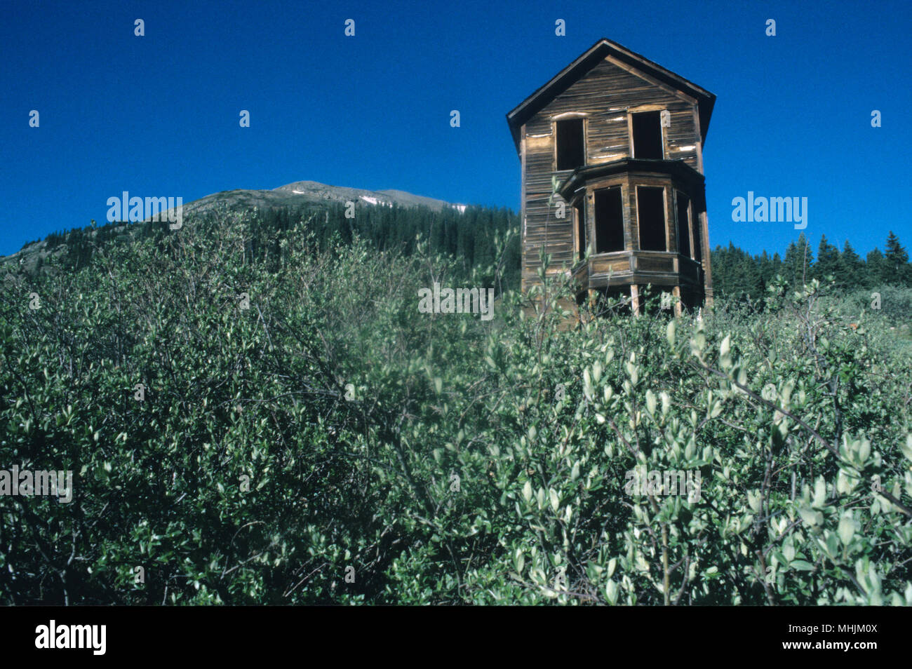 Animas Forks est une ville fantôme situé à 12 kilomètres de Silverton, Colorado. Les bâtiments sont mis à jour par le Bureau de la gestion des terres. Banque D'Images