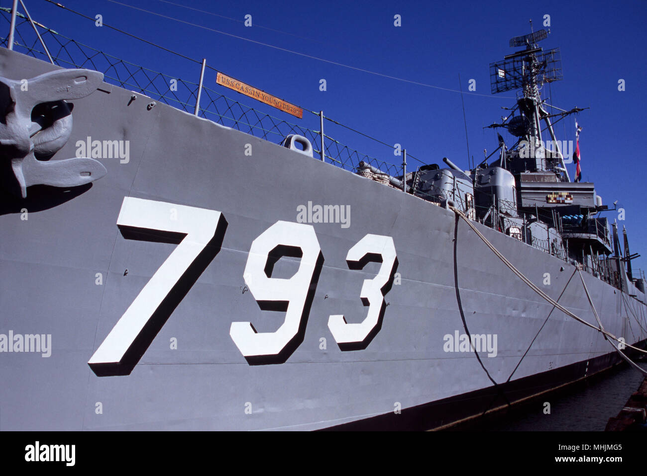 USS Cassin Young, Charleston Navy Yard, Freedom Trail, Parc historique national, Boston Massachusetts Banque D'Images