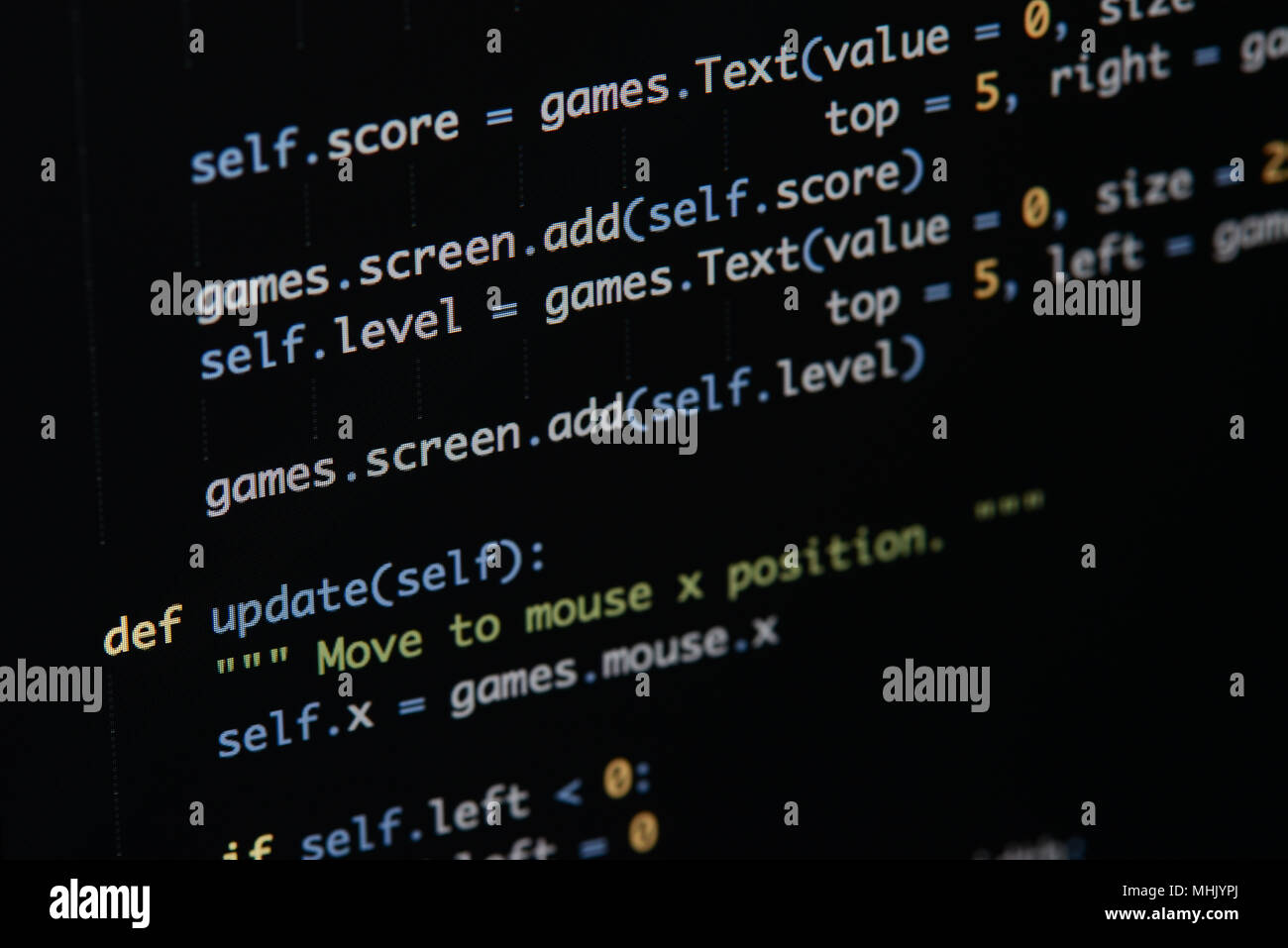 Du vrai code Python Développement d'écran. Flux de travail ...