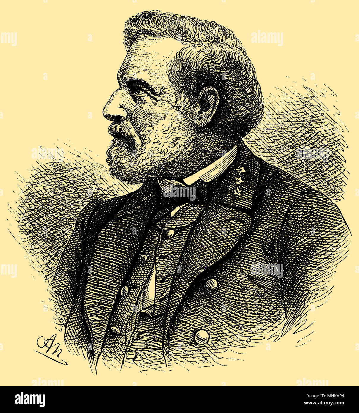 Robert Edmund Lee (né le 19 janvier 1807 , est mort le 12 octobre, 1870 ), Banque D'Images