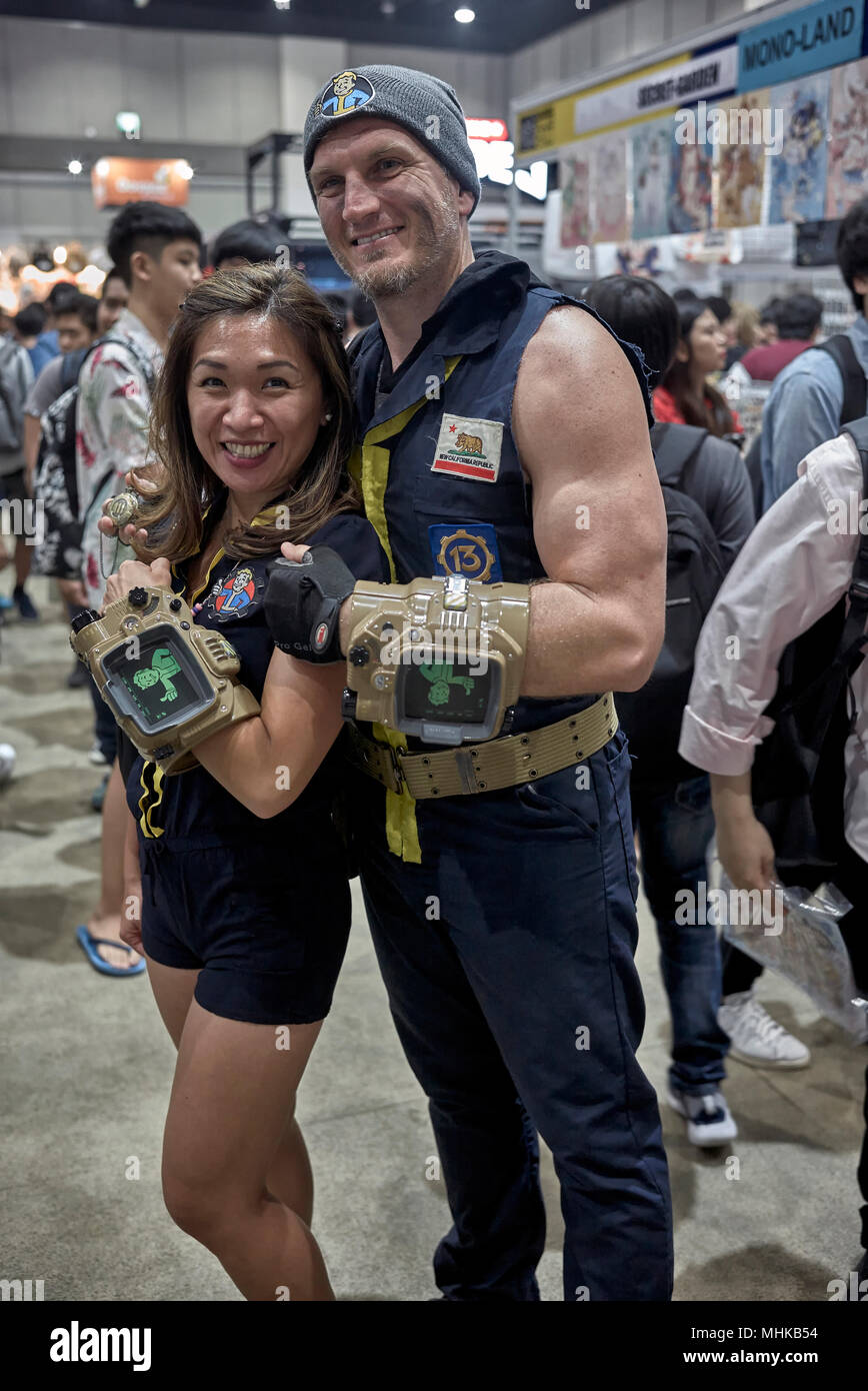 Comic con homme et femme Cosplay costume événement, Bangkok Thaïlande Asie du Sud-est Banque D'Images