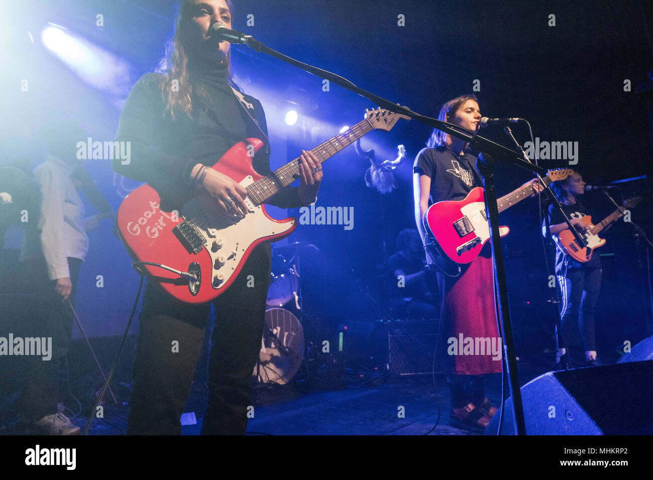 Londres, Royaume-Uni. 2e mai 2018. Fille de chèvre en live sur scène au garage à Londres. Date de la photo : le mercredi 2 mai 2018. Photo : Roger Garfield/Alamy Live News Banque D'Images