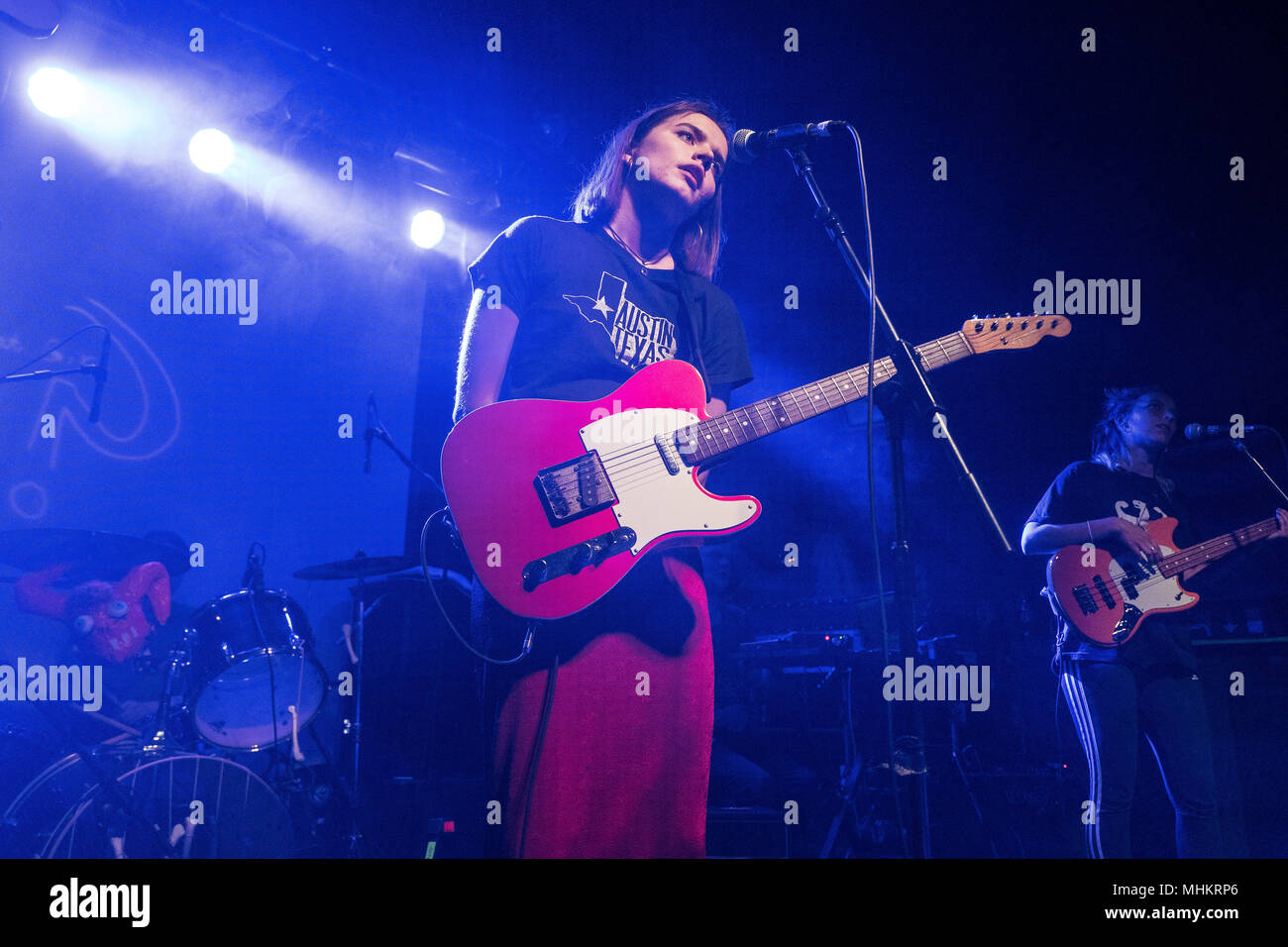 Londres, Royaume-Uni. 2e mai 2018. Fille de chèvre en live sur scène au garage à Londres. Date de la photo : le mercredi 2 mai 2018. Photo : Roger Garfield/Alamy Live News Banque D'Images