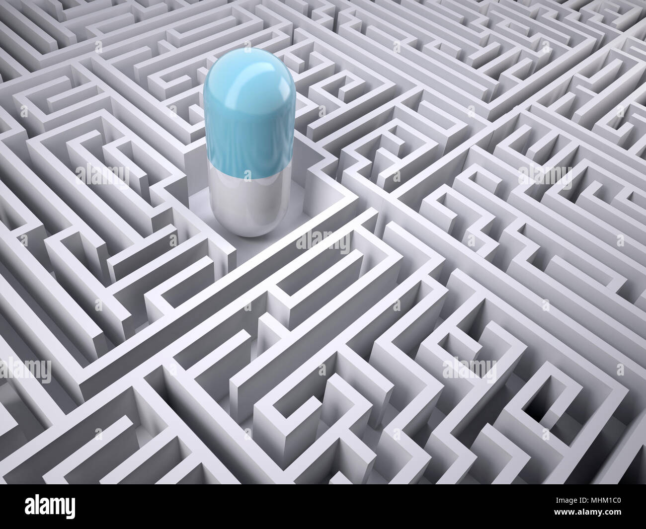 Comprimé dans le Labyrinthe Labyrinthe, 3d illustration Photo Stock - Alamy