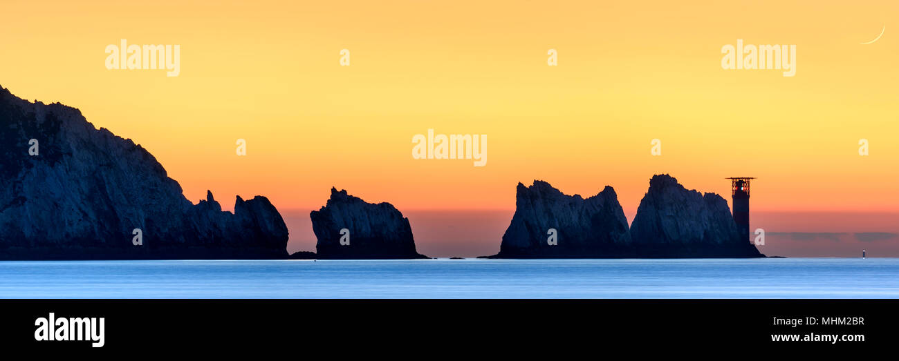 Panorama de l'Aiguille vue au coucher du soleil Banque D'Images