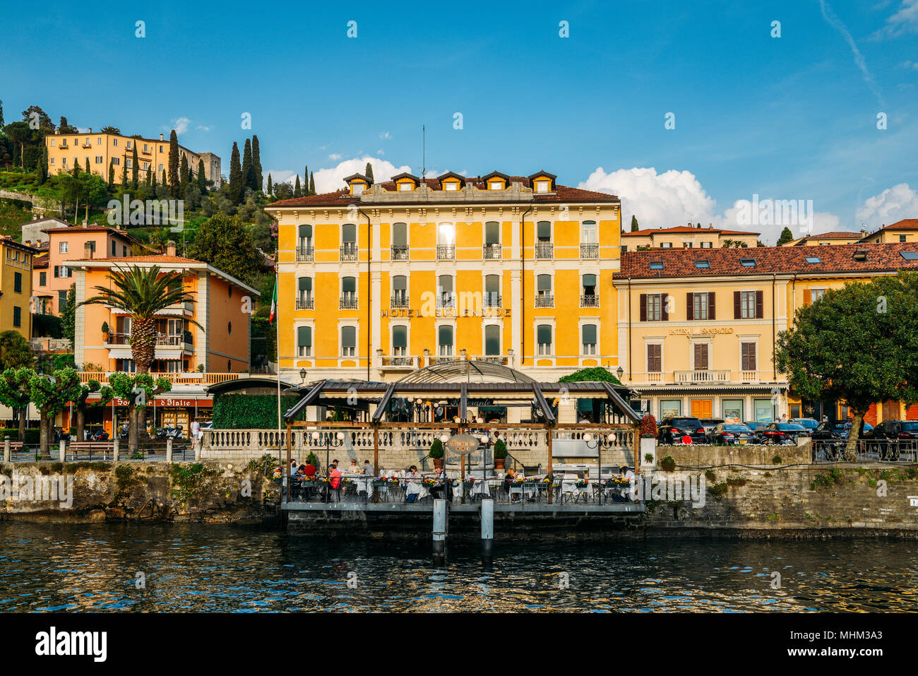 Panorama du lac de Côme Bellagio, en Lombardie, Italie Banque D'Images