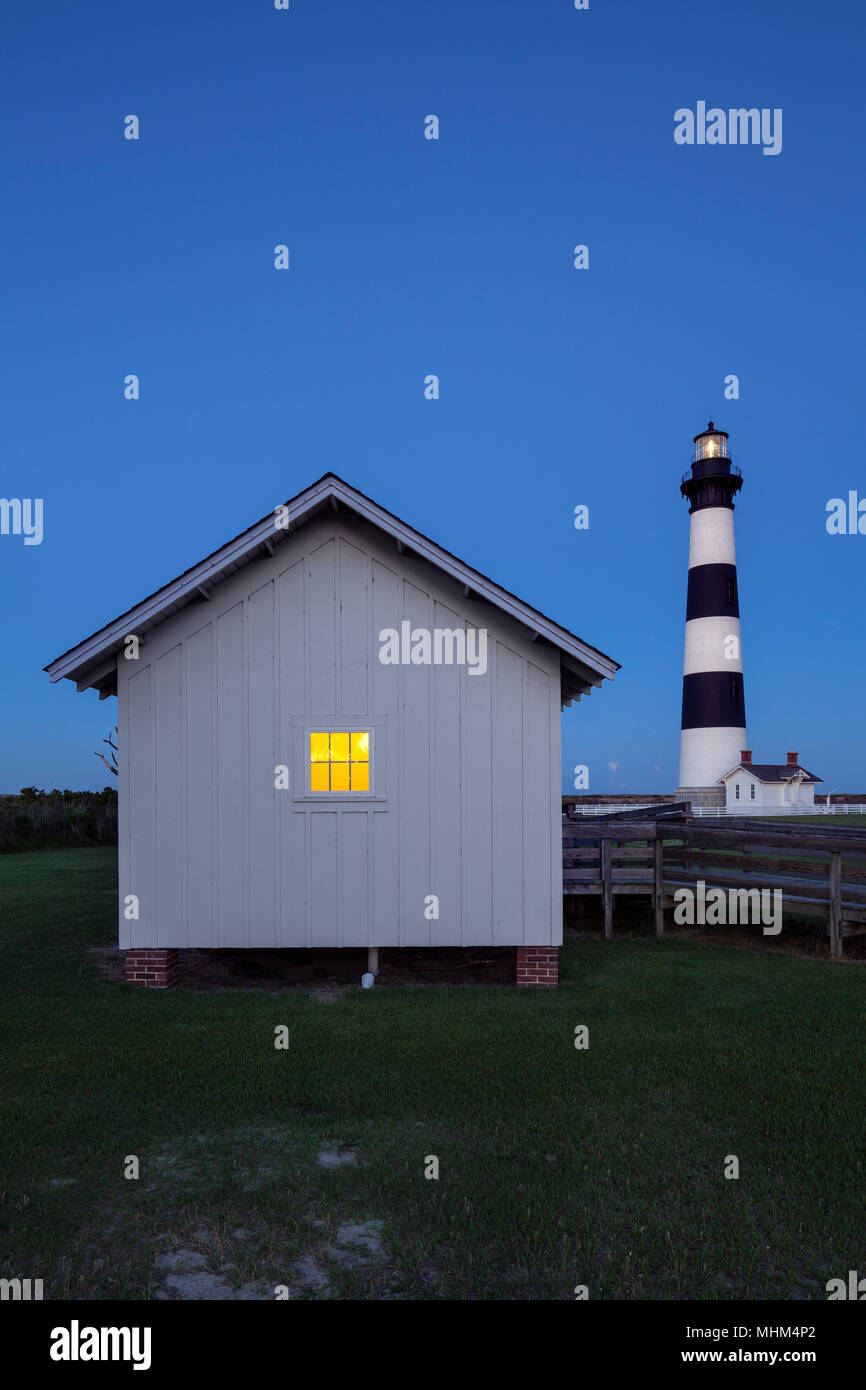 NC01648-00...CAROLINE DU NORD - Bodie Island Lighthouse sur Bodie Island le long de l'Outer Banks, Cape Hatteras National Seashore. Banque D'Images