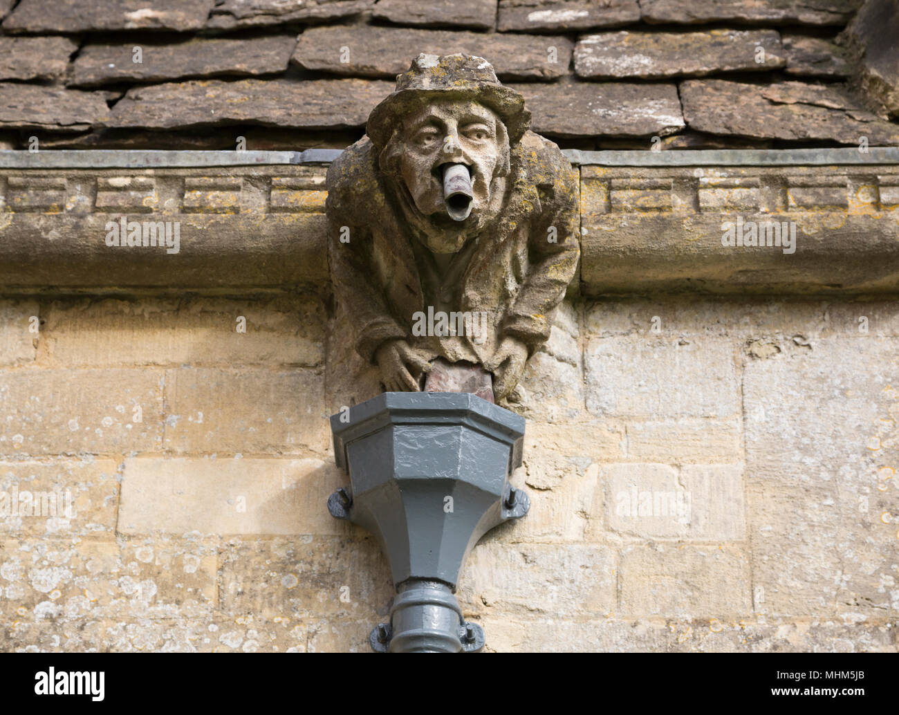 12e siècle statue de gouttière Banque D'Images