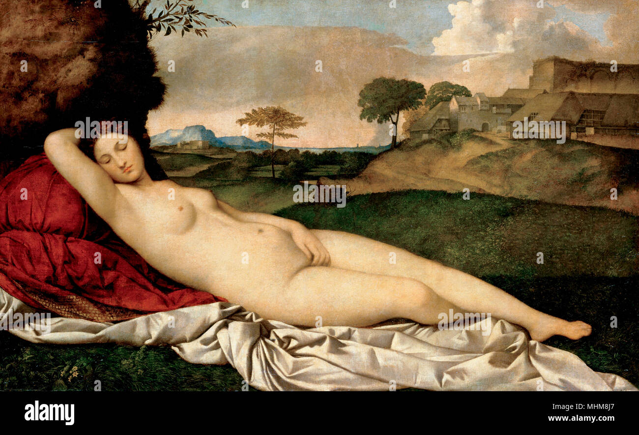 Vénus dormant par Giorgione, circa 1508 Banque D'Images